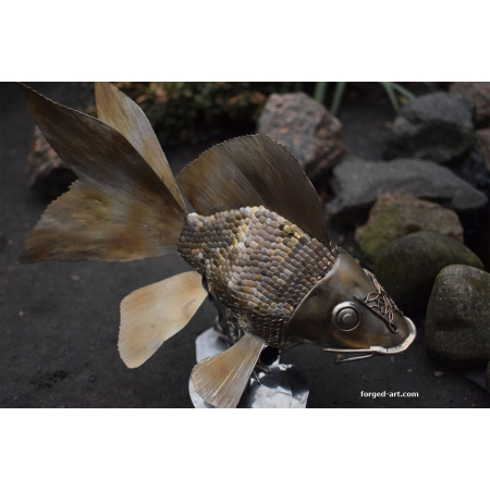 artistic metalwork - goldfish sculpture